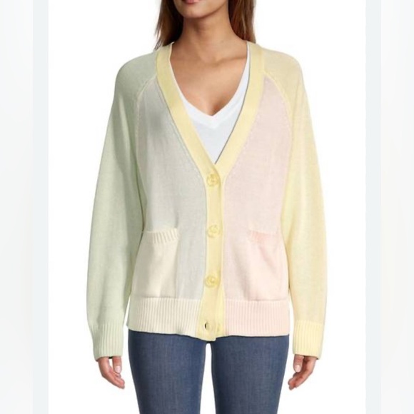 525 America multicolored sweater 100% cotton in size large - Picture 1 of 8